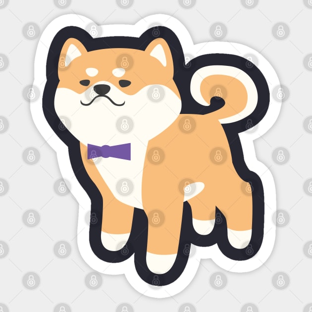 Formal Shiba Inu Sticker by aglomeradesign